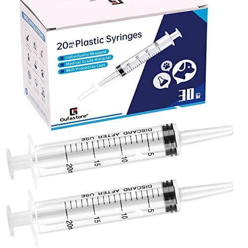 Gufastore 20ml Plastic Syringes