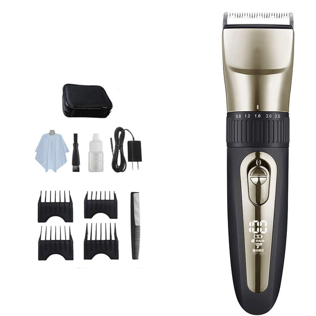 LKJHG Tagliacapelli Uomo, Tagliacapelli Professionale Set, Trimmer Elettrico da Uomo con Adattatore E 4 Pettine Guida, Precisione Impermeabile,Forte Potere