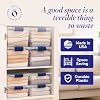 HOMZ Secure Latch, Clear Plastic Storage Organizer Bins, 31 Quart (4-Pack) & 15.5 Quart (4-Pack), Blue Latches - Stackable Organizing Containers for Home, Garage, and Office