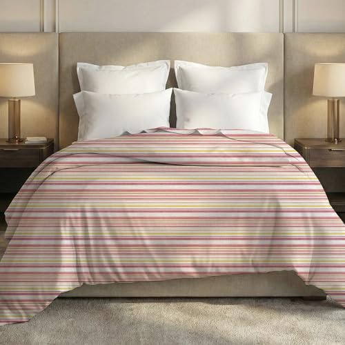 Image of MYTRIDENT Soft Comfort Comforter, 100% Cotton Cover, 200 GSM Fiber Filled Comforter, 88 Inches x 104 Inches, King Size Comforter, Printed, AC Blanket, Reversible - Bloom Era