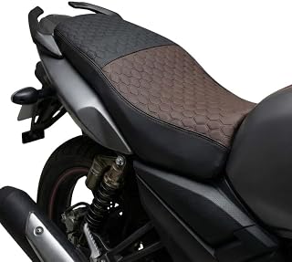 Neodrift Premium Bike Seat Cover - Hero Splendor Plus| Coffee+Black | Anti-Slip & Shock-Absorbing Design | Nappa Art Leath... Price In India