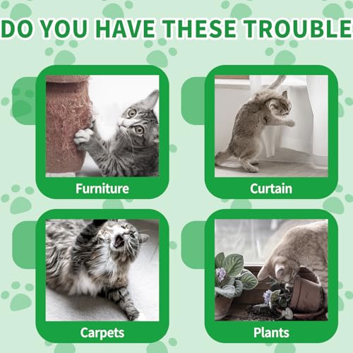 Ponal Cat Deterrent Outdoor, Natural Peppermint Oil Cat Repellent Outdoor Indoor, Mulch & Flower Permanently Against Scratch and Chew, Keep Cats Off Lawn, Yard, Garden, Keep Cats Away, 10 Pack, Green - Image 3