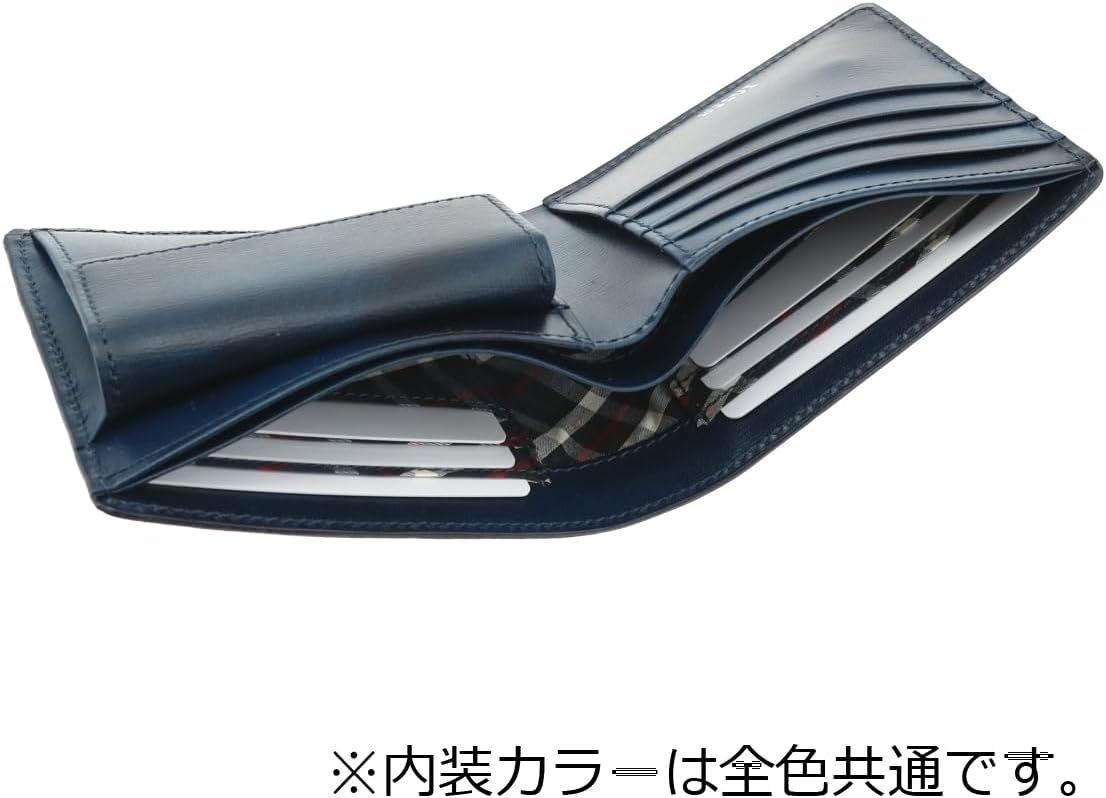 [タケオキクチ] 二つ折り財布 本革 メンズ ルーナ 7120121 牛革 レザー