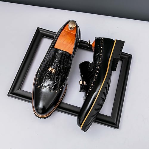 Men's Loafers Fashion Formal Business Casual Leather Shoes Comfortable Party Prom Wedding Suit Oxford Uniform Dress Shoes3
