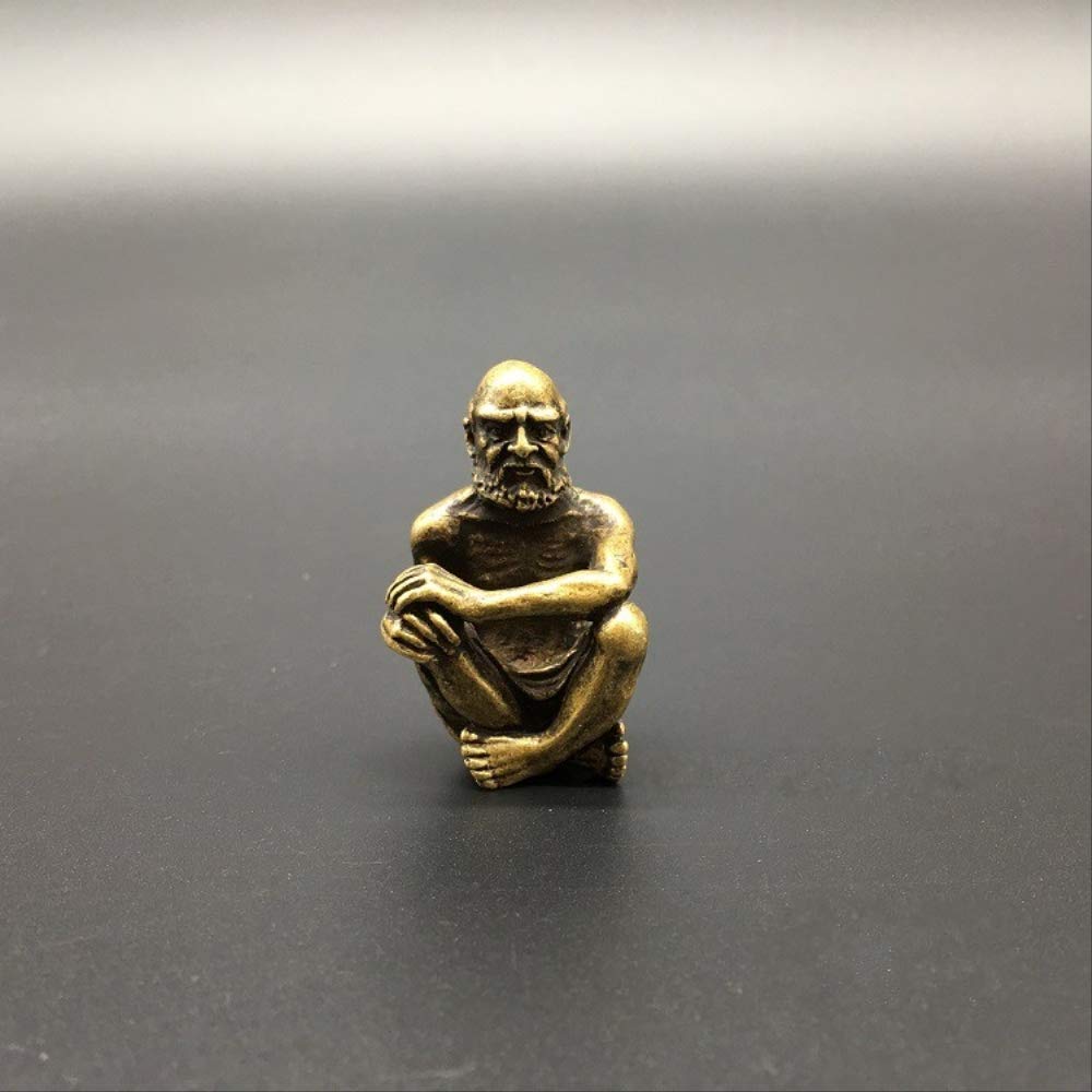 Amazon.co.jp: 収集可能な中国の真鍮の彫刻が施された総主教達磨菩提