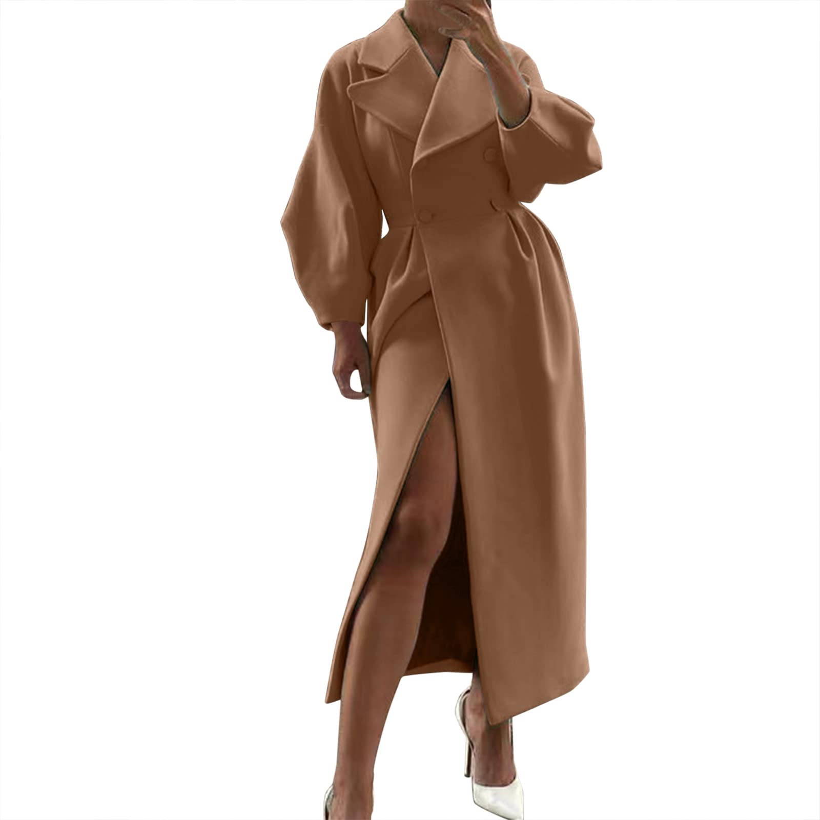 Cocila Giacca Football Americano Cappotto Lungo da Donna con Maniche Lunghe in Lana con Temperamento di Corte Cardigan Gravidanza Giacca Pelle Rosa Donna Giacca Donna Alpinismo