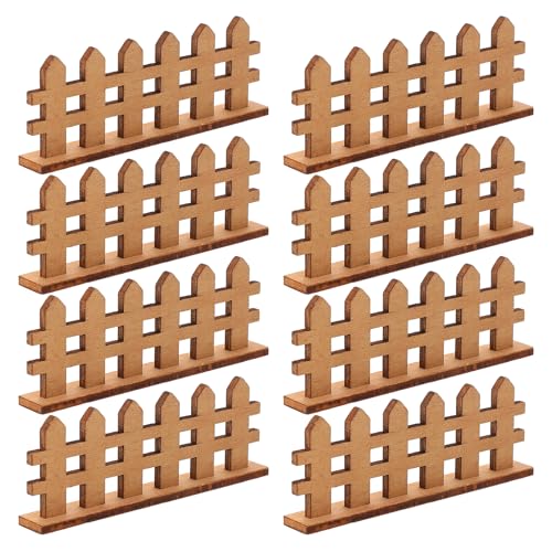 YARNOW 20pièces Mini Clôture Bois Décorative pour Paysage Micro Accessoires De Maison De Poupée Décoration De Jardin Miniature