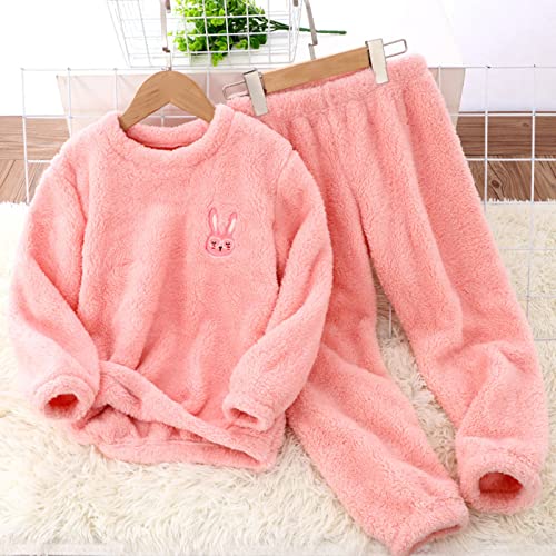 Toddler Boys Girls Winter Warm Fleece Flannel 𝐏ajama 2 Piece Set Matching 𝐒leep𝐰ear Set Tops Pants Outfits3