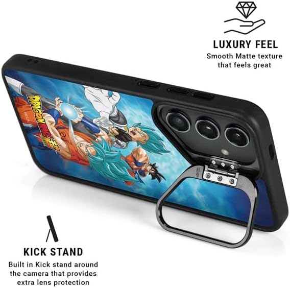 Skinit Kickstand Phone Case Compatible with Galaxy S24 FE - Officially Licensed Dragon Ball Super Goku Vegeta Super Ball Design