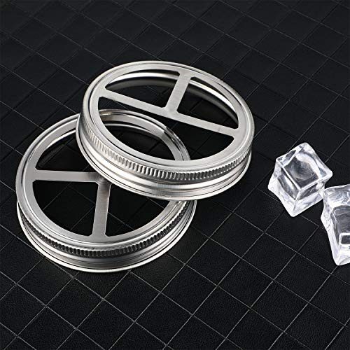 4 Pieces Stainless Steel Toothbrush Holder Jar Toothbrush Holder Lid Bathroom Accessories For 16 Ounce Ball Mason Jar Or Wide Mouth Pint Jar #TOP6