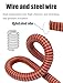 High Temperature Silicone Ducting Hose - Fire Retardant Fiberglass Flexible Duct with Steel Wire Reinforcement for Ventilation(15.2cm/5.98in,100cm/39.37in)