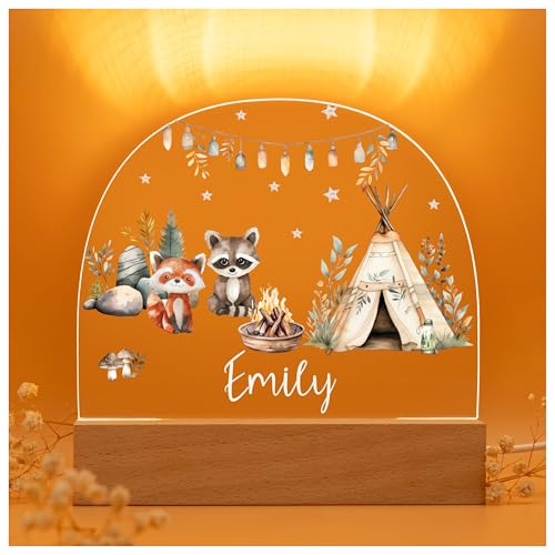 florithings Baby Gifts Personalized/Baby Boy Items Newborn Essentials/Unique Baby Bear Night Light/Customized Name Light for Bedroom