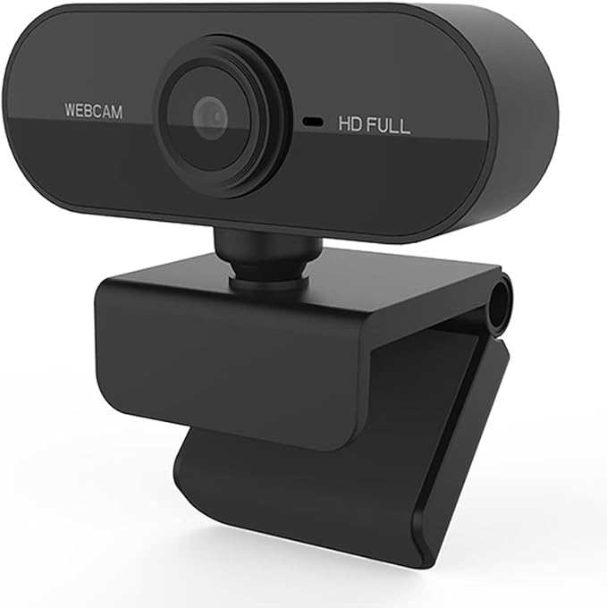 Webcam PC Camara Web, 1080p con microfono, USB, 360° Ajustable Integrado Plug and Play videollamada para Skype YouTubTwitch y Streaming