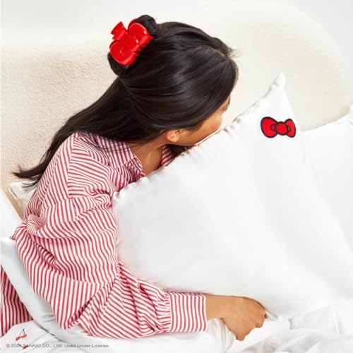 Hello Kitty x Kitsch garra de cabelo em forma de laço de plástico reciclado, clipes de garra média p