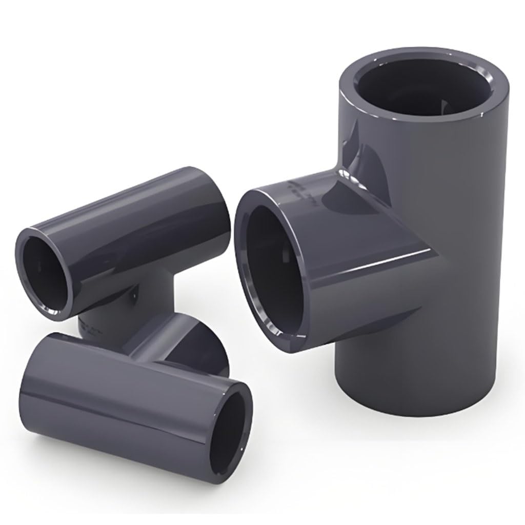 4Pcs Grey T-Shirt PVC ID20/25MM 3-Way Elbow Connector, for DIY Projects(25mm)