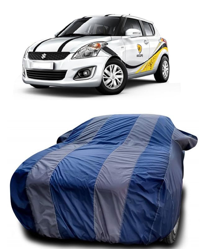 DIGGU- All Weather-Proof/UV Protection Compatible with Car Variant Maruti Suzuki Swift VDI Optional Mirror Pocket (GreyStripe)