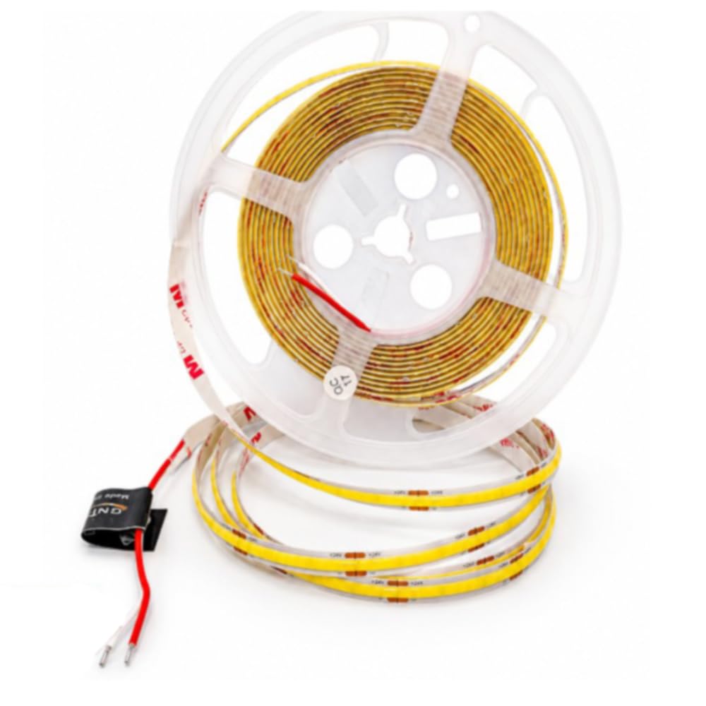 Vetrineinrete® Striscia LED COB 24V 500W strip 50Mt illuminazione uniforme (3000, Kelvin)