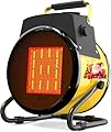 Outdoor Heater for Patio, Electric Portable Outdoor Heater with 3 Modes, 3S PTC Fast Heat, with Overheat Protection, Electric Garage Heaters for Patio, Garage, Greenhouse, Yellow
