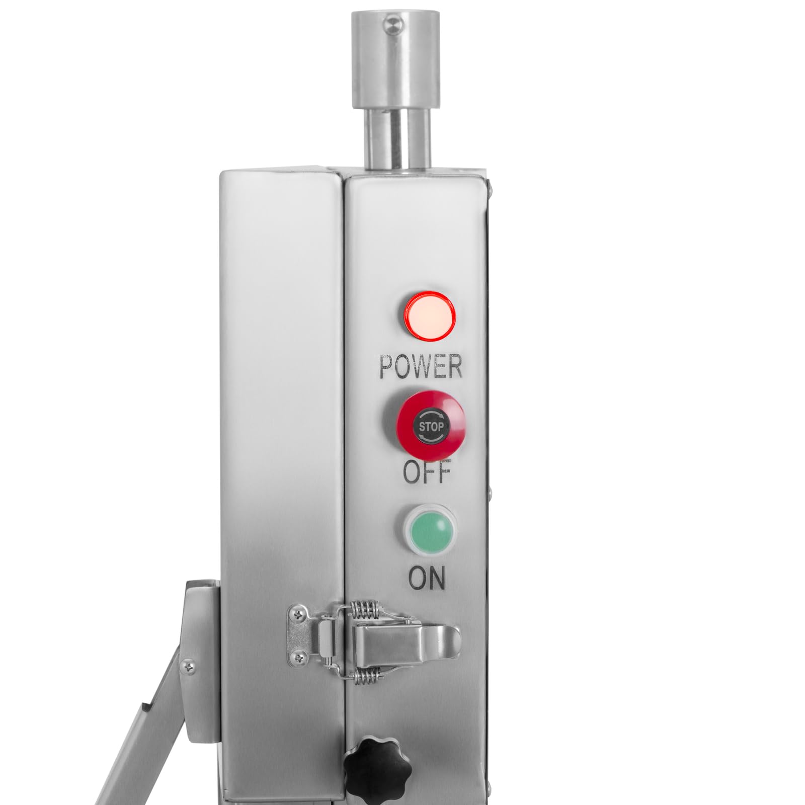 Royal Catering Elektrische Knochensäge auf Rädern 2400 mm 1500 W Schnitthöhe: 330 mm Edelstahl Knochenbandsäge Fleischsäge