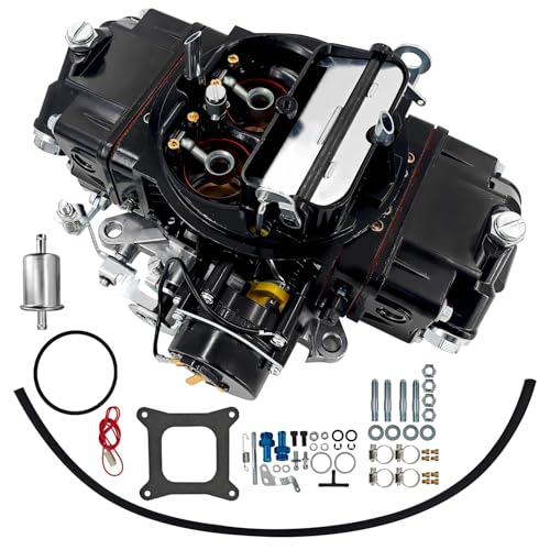 Uritue BR-67316 Carburetor with Red-Black for Holley 4150 600 CFM Carburetor 4 Barrel Mechanical Secondary Electric Choke Compatible with Gasoline