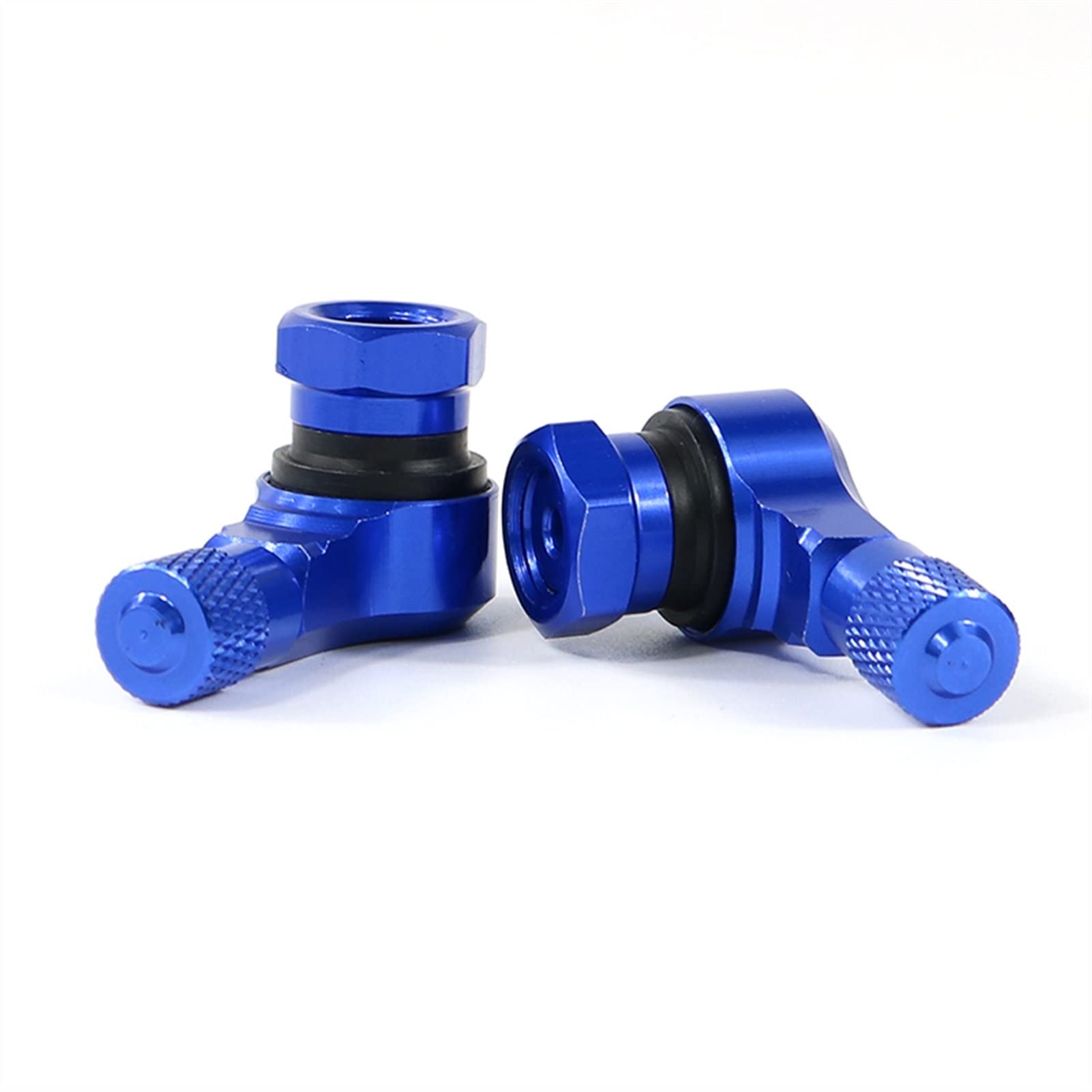 Moto Décoration Tiges De Valve De Pneu Tubeless De Roue De Commande Numérique par Ordinateur De Moto 11.3mm 90 Degrés pour BMW R1150RT (Color : Blau)