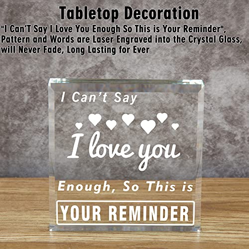 Zrenjhus Birthday Gifts For Girlfriend Anniversary Plaques Gift For Her Women Wife I Love You Sign Crystal Square Romantic Present Sign For Him Men Boyfriend Valentines Day #TOP2