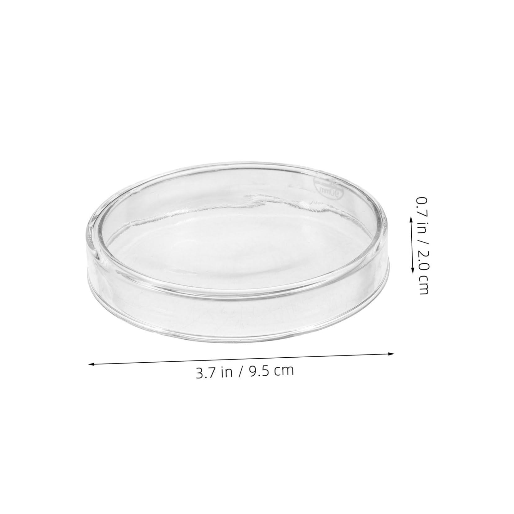 Mobestech 5 Pezzi Piatti Petri in Vetro Borosilicato con Coperchi Trasparenti Resistente al Calore e Autoclavabile Contenitori per Colture Cellulari e Tessuti Vegetali in Laboratorio