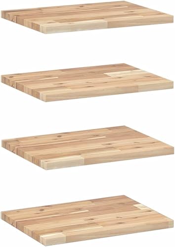 vidaXL Étagères flottantes 4 pcs 60x30x2 cm Acacia Massif Non traité, étagère Mu