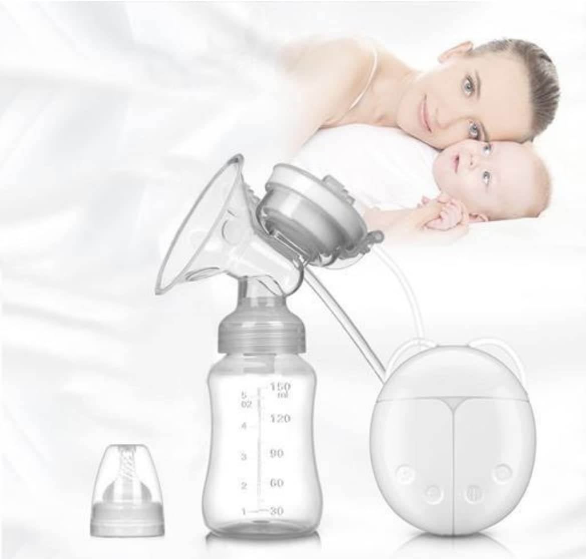 Electric, Pumping of Stimulation & Expression, Single Breast Pump Electrical, BPA Free, Run on Direct Power, No Battery, One Year Warranty