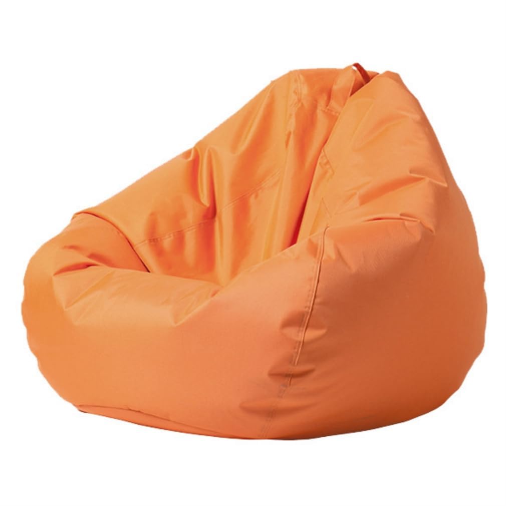 DESAV Housse de pouf poire Oxford imperméable orange taille M pour jardin plage camping