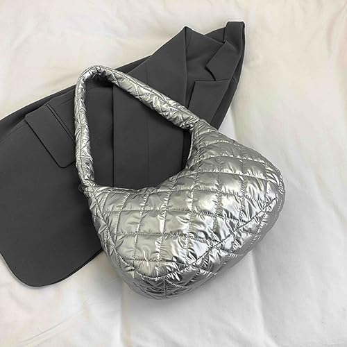 Bolso tipo tote acolchado grande para mujer miniatura 2