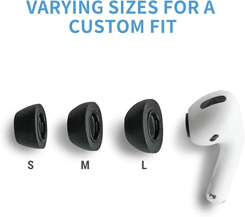 Miniatura 7 de Comply Almohadillas de espuma para Samsung Galaxy Buds2 Pro, AirPods Pro Gen 1 y 2, grandes, color negro, 3 pares cada uno, ajuste cómodo