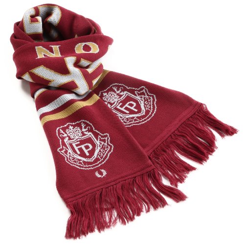 (フレッドペリー)FRED PERRY フットボールマフラー F9855 17ワイン 17ワイン F