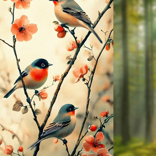 Vinilo decorativo para ventana con diseño de aves miniatura 1