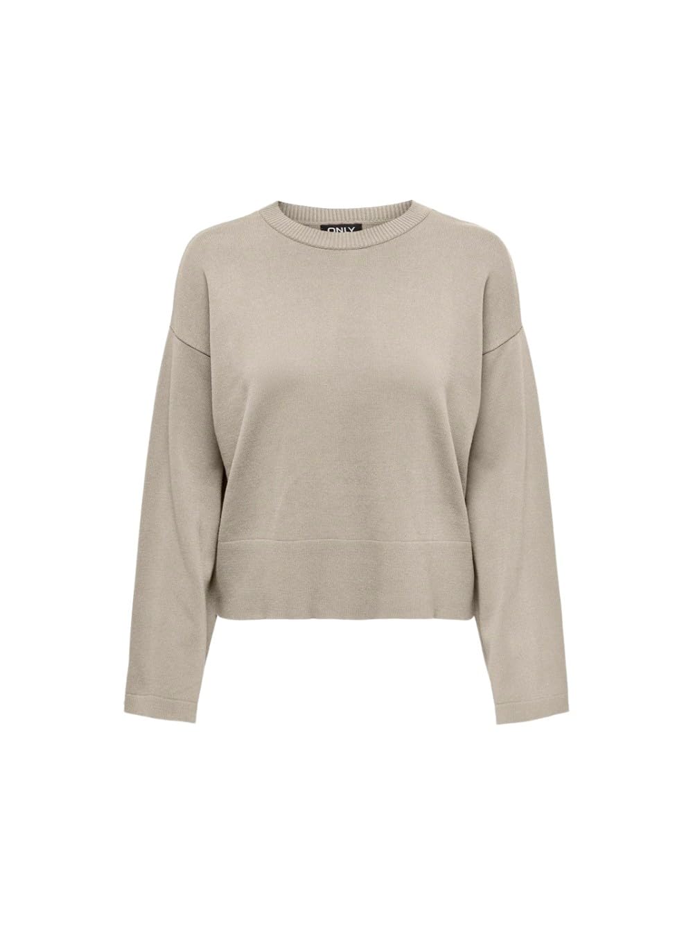 ONLY Women's Onlkalana LS Boxy O-Neck KNT Sweater, Grey (Whitecap Gray), M