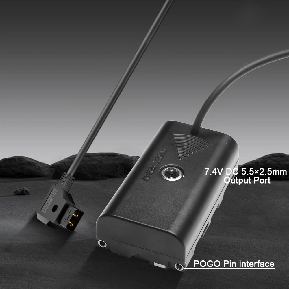 Alvin's Cables NP F550 Dummy Akku auf D Tap Spiralkabel für Sony NP F550|F570|F970 |Atomos Ninja V Monitor Upgraded