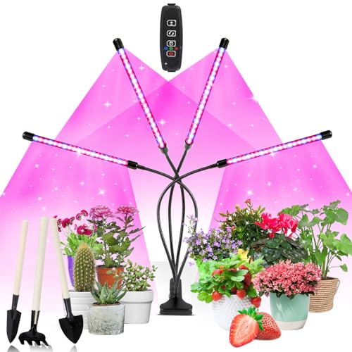 Gebiuhoo Lampe Horticole LED Barre Spectre Complet Avec Minuterie - Éclairage Plantes Intérieur 5 Modes - Idéal Hiver