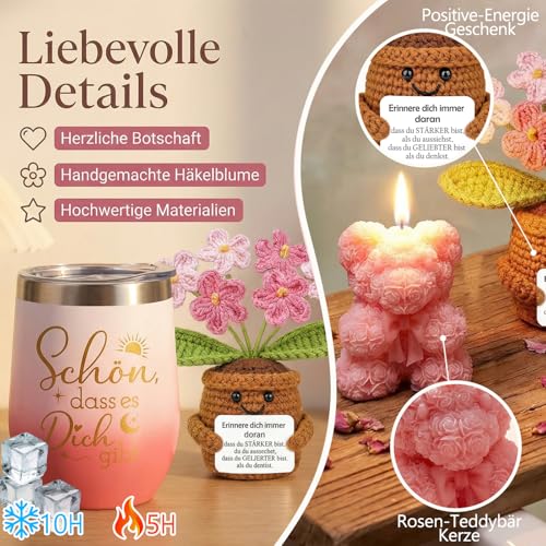 sopalmy Geschenk für Frauen, Schön dass es Dich gibt Geschenkset, Danke Geschenkbox für Freundin, Schwester, Ehefrau, Mama, Kollege, Mutter Inspirierende Geschenke Geschenkidee für Geburtstag