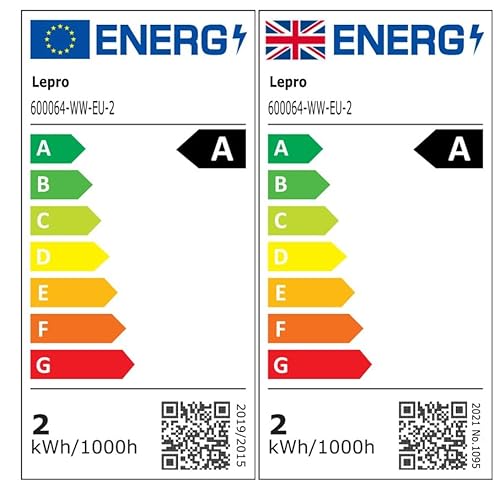 Lepro E14 Golf Ball Bulb, A-Rated Ultra-efficient SES Bulb, 2.2W = 40W, 470lm, Warm White 2700K, 50000H Lifespan, Small Edison Screw, Clear Filament, Vintage Glass, Pack of 2 - Image 9