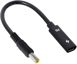 JSER Xiwai Type C USB-C Female Input to DC Power PD Charging Cable for Laptop 18-20V (5.5x2.5mm)