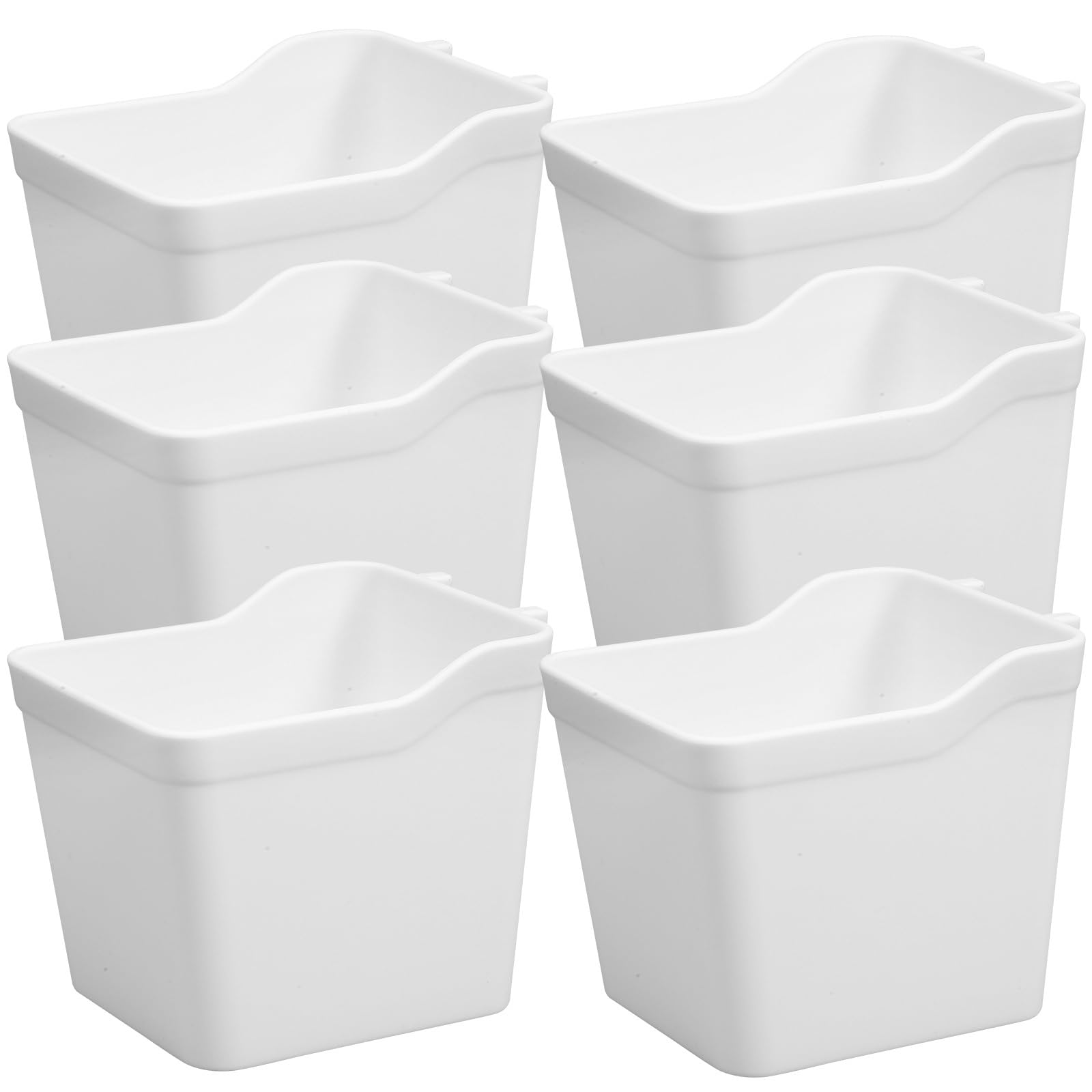 GLEAVI Tool 6pcs Pegboard Cup Peg Board Tools Cup Holder Small Parts Storage Pegboard Accessories Pegboard Screwdriver Holder Pegboard Baskets Multifunction Office Organizer White Abs