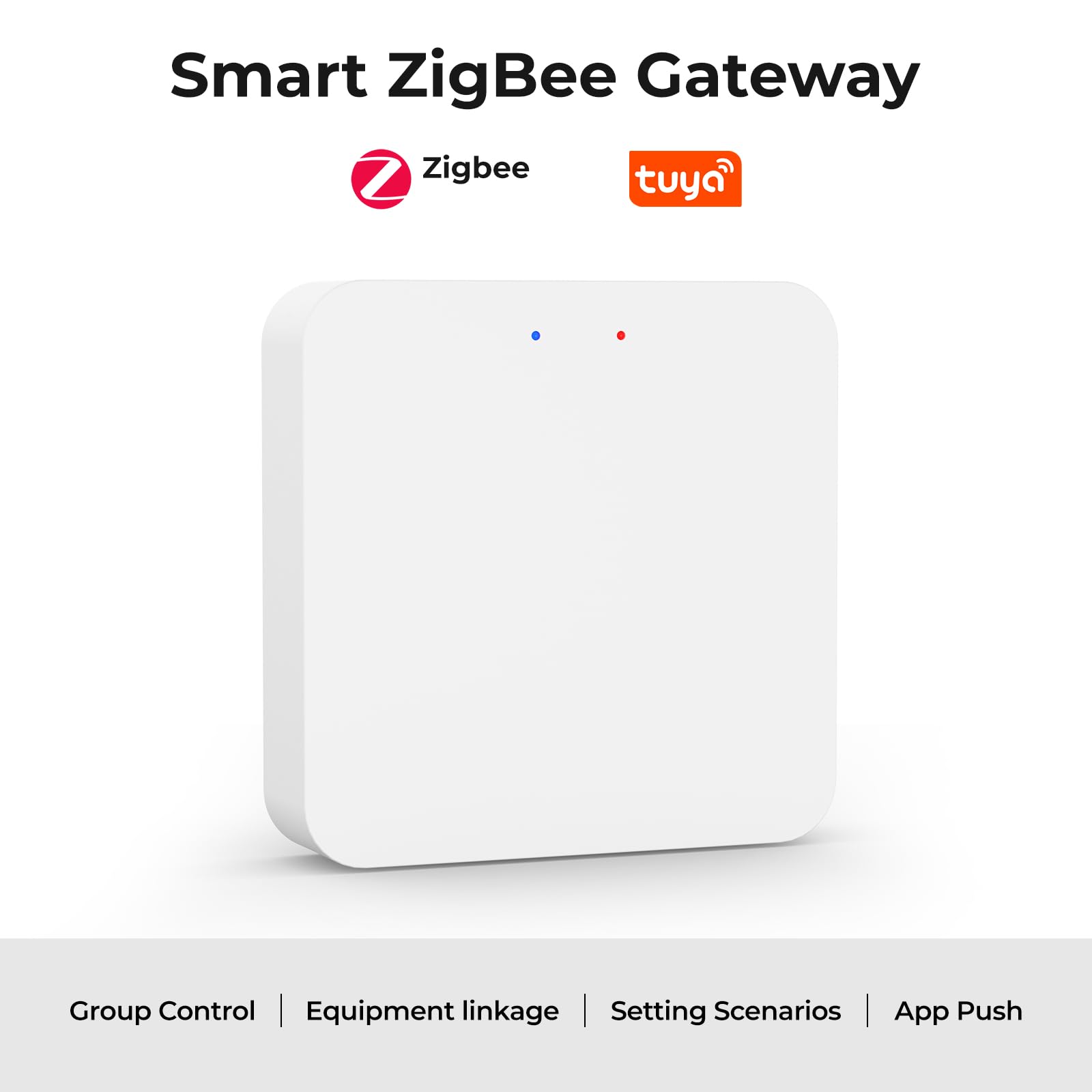 Zigbee Hub, Zigbee WiFi y Bluetooth Dual Mode Gateway, Smart Life/Tuya App Puede soportar temperatura y humedad ZigBee, válvula termostática, sensor de puerta, detector, interruptor inteligente