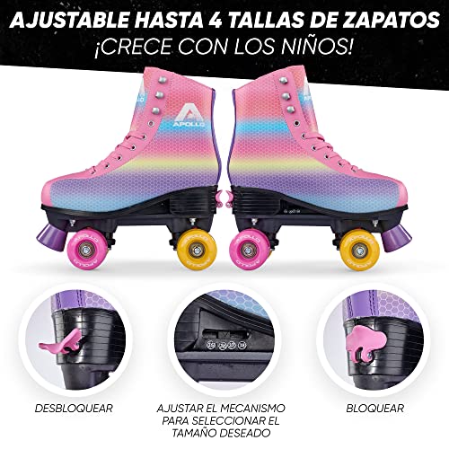 Variante de Apollo Classic patines de cuatro ruedas ajustables 31-42
