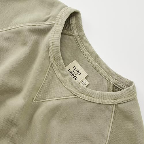 Huckberry Flint and Tinder Midweight Terry Crewneck Sweatshirt for Men, Garment-Dyed Mens Sweatshirts Crewneck2
