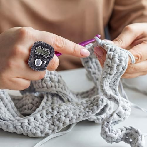 Image of Simgoing Electronic Finger Clicker Counter, Rhinestones Tally Tasbeeh Counter Gifts for Prayer Islamic Golf Counting Goods Lap Knitting Bling Accessories