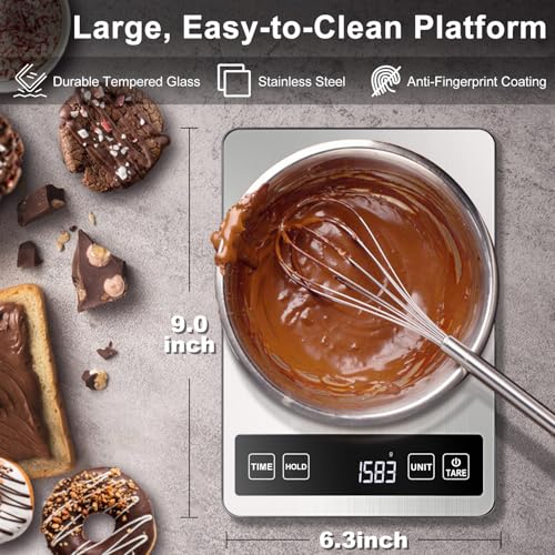 Image of Fuzion Food Kitchen Scale 22lb /0.1oz - Food Scale 7 Units, Tare & Timer