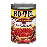 RoTel Fire Roasted Diced Tomatoes & Green Chilies, 10 oz (pack of 6)