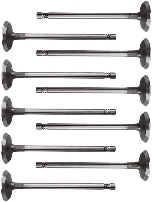 Set of 10 Engine Intake Valves 6 mm Stem 9454607 For Volvo C30 S40 S80 V70 OEM Equivalent Replacement
