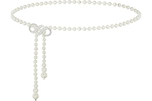 Pearl and Crystal Waist Chain Belt for Formal Dress