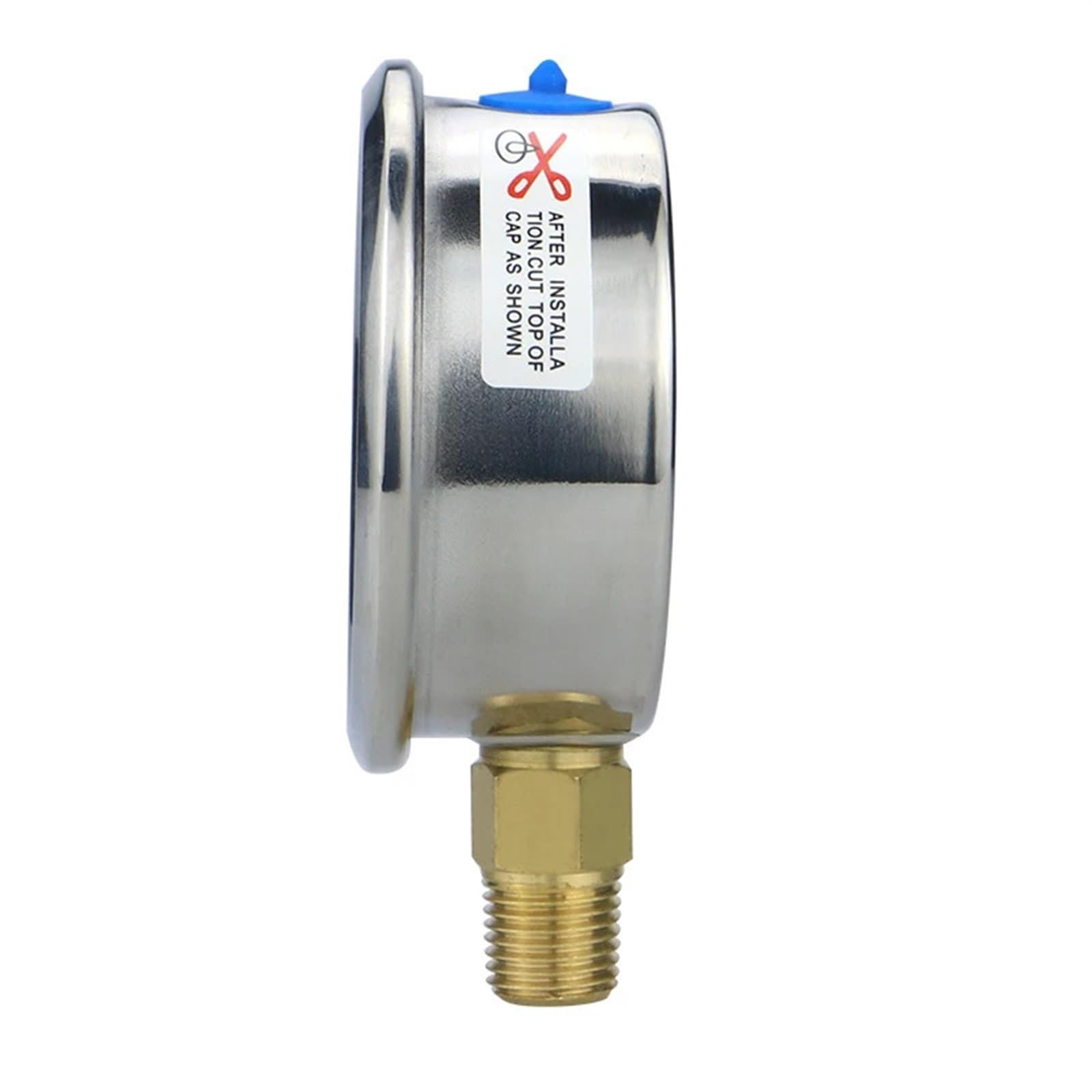 Manómetro de llenado de glicerina de 60 mm y 10 Bar con Caja de Acero Inoxidable y Junta de latón para Agua, Aceite y Gas (Color: M14-1,5, tamaño: 0-16 Bar)